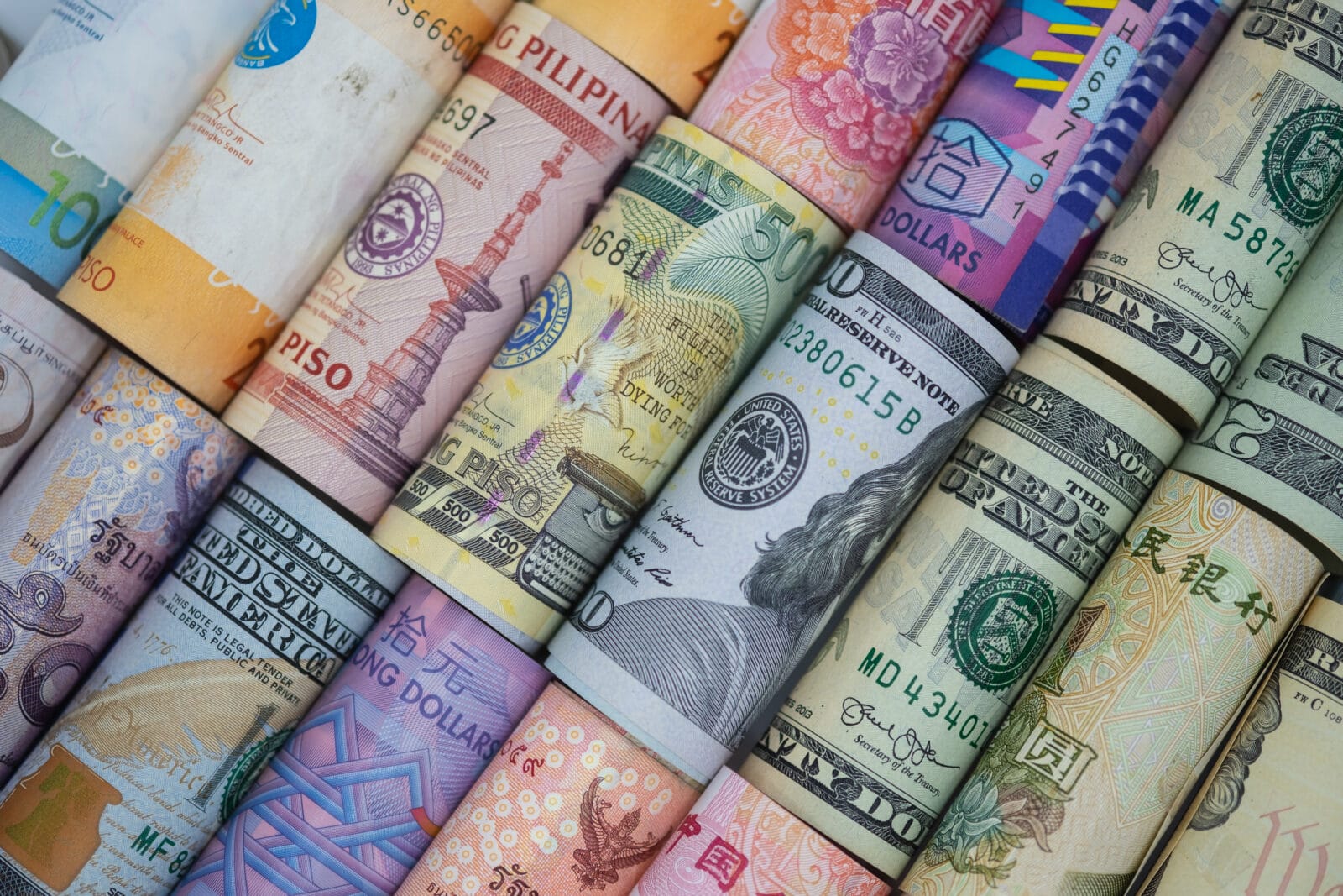 variety of currency notes