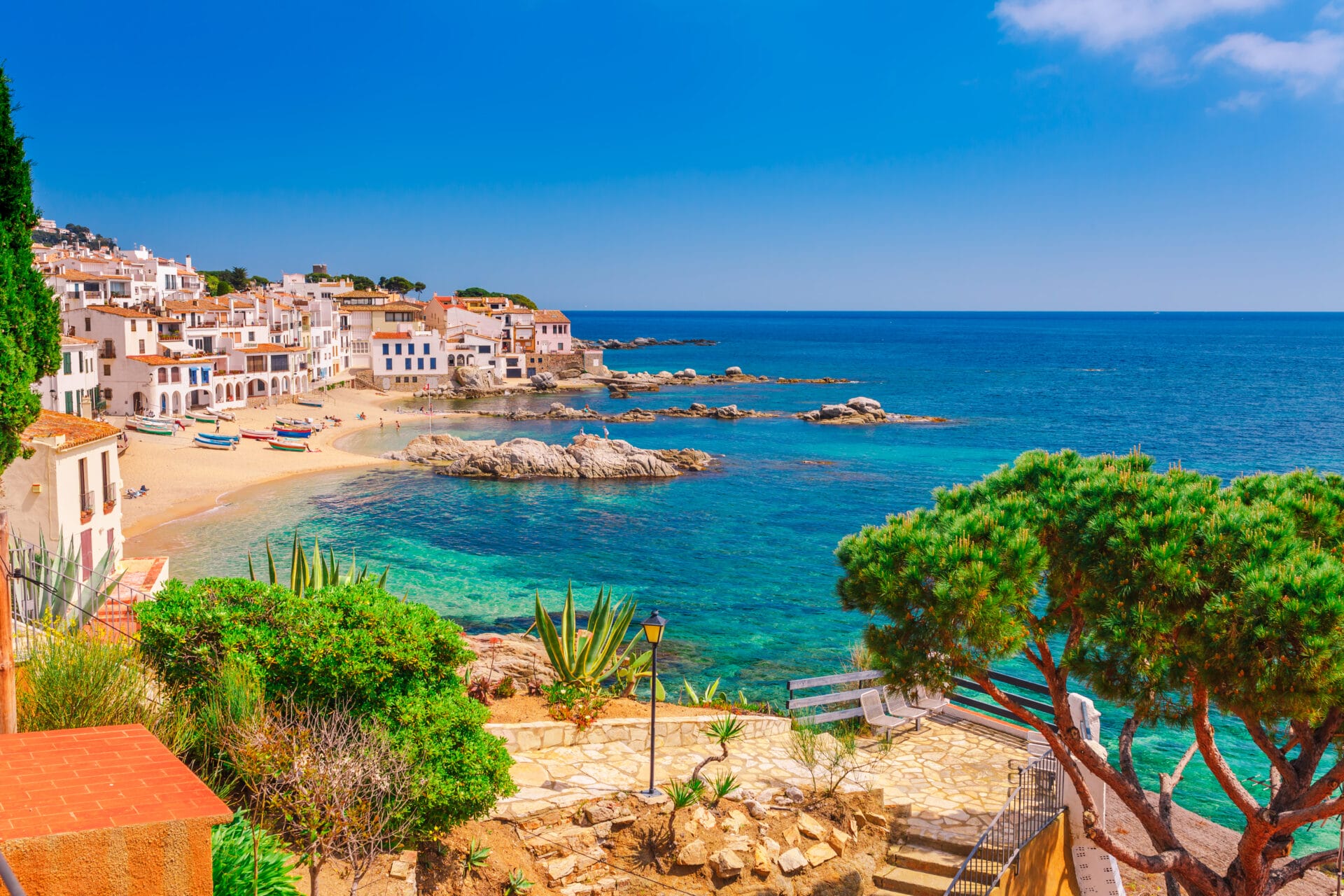 SeaLandscape With Calella De Palafrugell Catalonia Spain