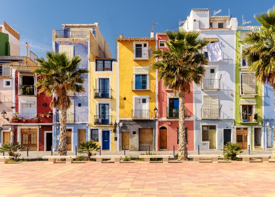 Banner | Colourful homes in seaside villa of Villajoyosa in Southern Spain - New