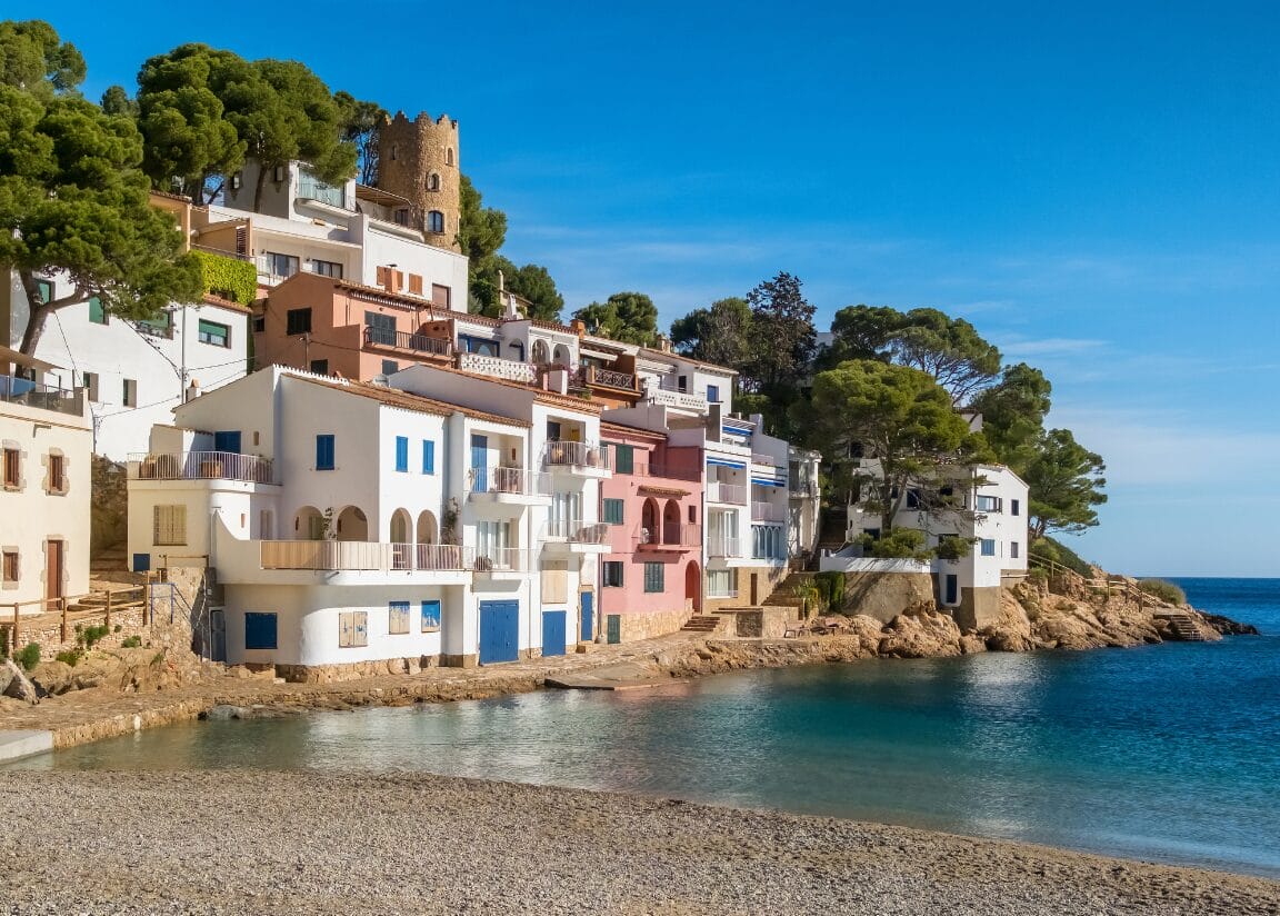 Banner | Picturesque village of Sa Tuna on the Costa Brava Mediterranean coast near Begur, Catalonia, Spain.